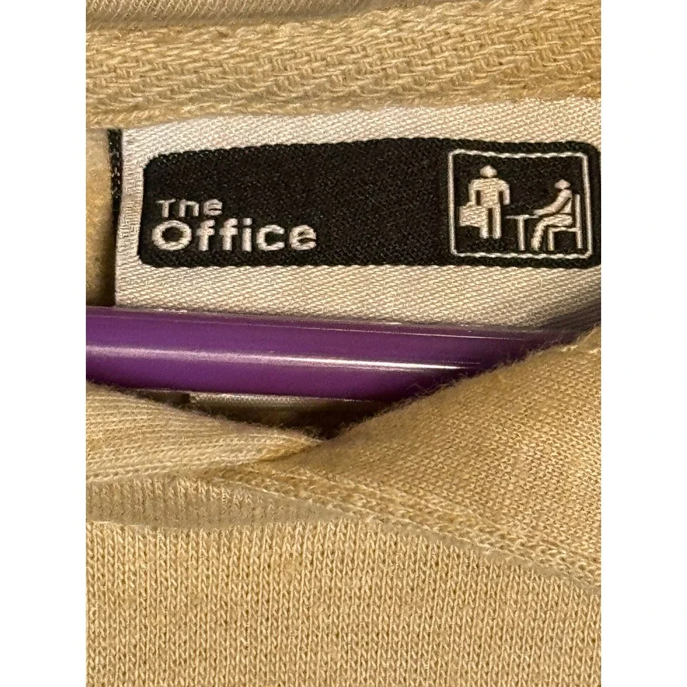 The Office Dwight Schrute False Hoodie Sweatshirt Adult‎ XL Sand Color